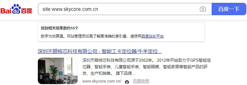 收录效果