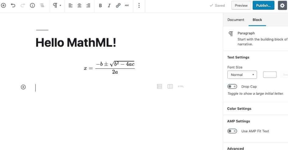 悦然插件分享：MathML Block数学公式插件-悦然wordpress建站